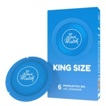 Dideli prezervatyvai „King Size“, 6 vnt. - Love Match