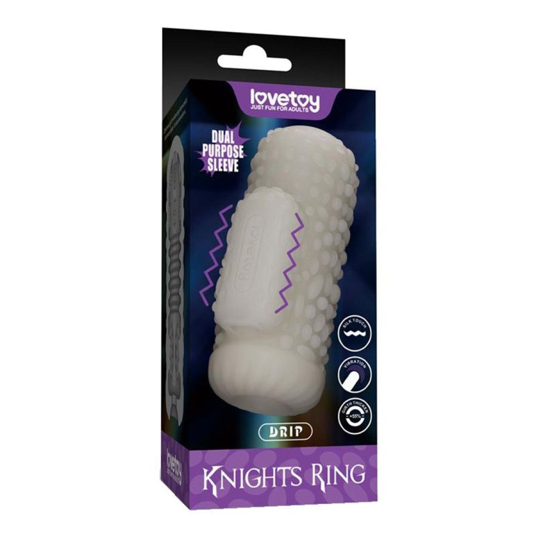 Vibruojanti penio mova - masturbatorius „Knights Ring Drip“ - Lovetoy