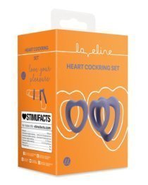 Penio žiedų rinkinys „Heart Cockring Set“ - Loveline