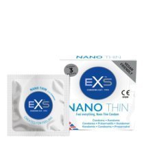 Ploni prezervatyvai „Nano Thin“, 3 vnt. - EXS Condoms