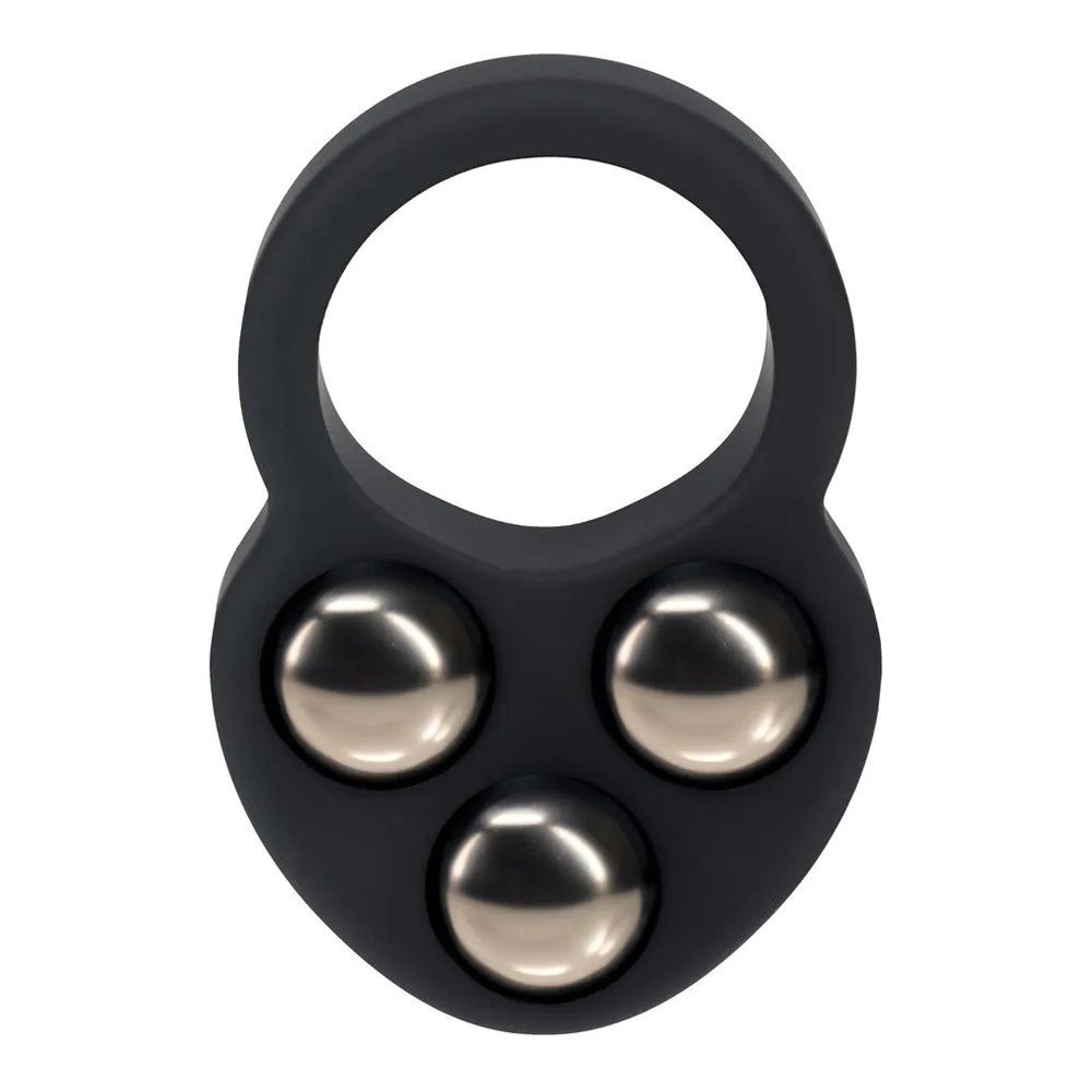 Penio žiedas „Triple Weighted Ball Cock Ring“ - Shots Toys