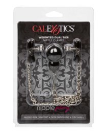 Spenelių spaustukai „Weighted Nipple Clamps“ - CalExotics