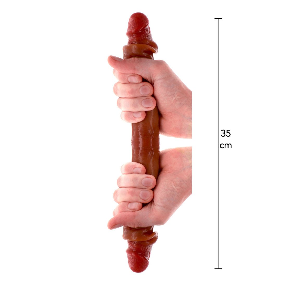 Dvigubas dildo „Foreskin Doubledong 35 cm“ - Get Real