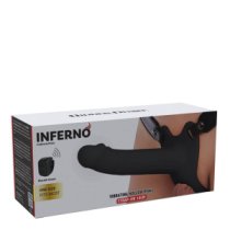 Vibruojantis strap-on dildo „Inferno 18 cm“ - Hidden Desire