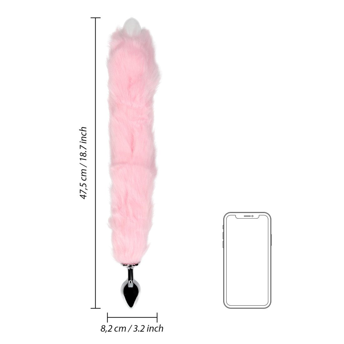 Šviečiantis analinis kaištis „Light-Up Fox Tail“ - Ouch!