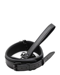 Antkaklio ir pavadėlio rinkinys „Neoprene Bondage Collar“ - Latetobed