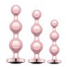 Analinių kaiščių rinkinys „Metal Butt Plug Set“ - Rosy Gold