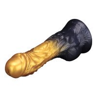 Pripučiamas silikoninis dildo „Aerosx Nr. 8.0 Gold/Black“ - Lovetoy