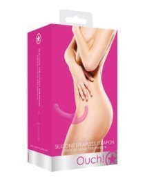 Rožinis strap-on dildo be dirželių „Silicone Strapless Strapon“ - Ouch!