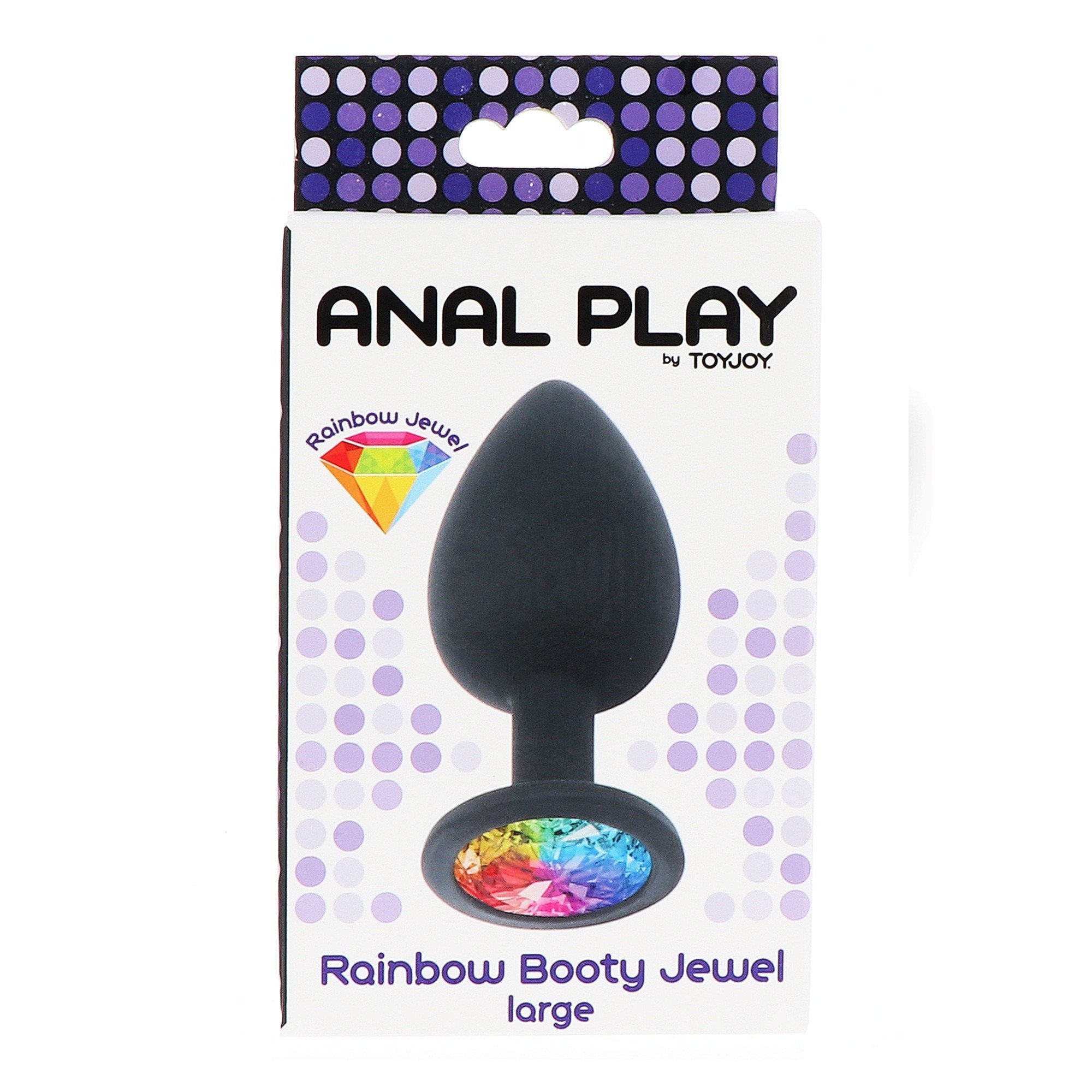 Didelis analinis kaištis „Rainbow Booty Jewel“ - ToyJoy