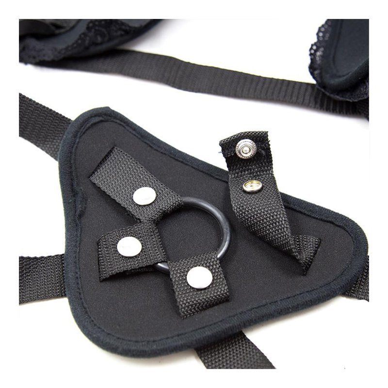 Strap-on diržas „Lace Edge Strap-on with Silicone Ring“ - Latetobed