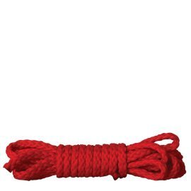 Raudona suvaržymo virvė „Kinbaku Mini Rope“, 1,5 m - Ouch!