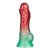 Pripučiamas silikoninis dildo „Aerosx Nr. 8.0 Red/Green“