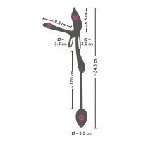 Vibruojantis penio žiedas - kaištis „RC Multi Function“ - Couples Choice