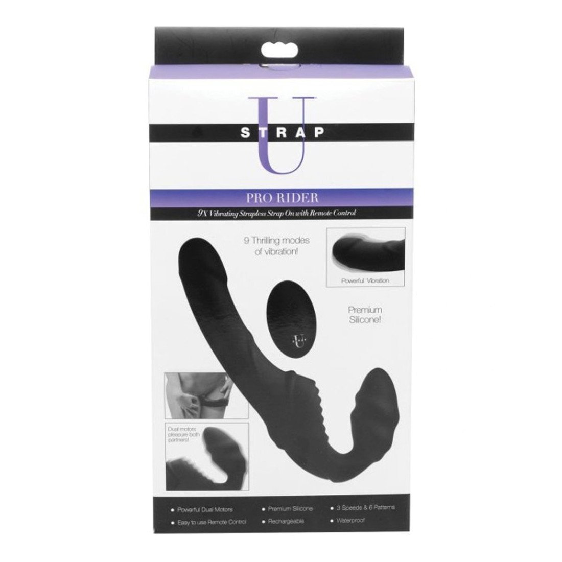 Vibruojantis strap-on dildo be dirželių „Pro Rider“ - Strap U