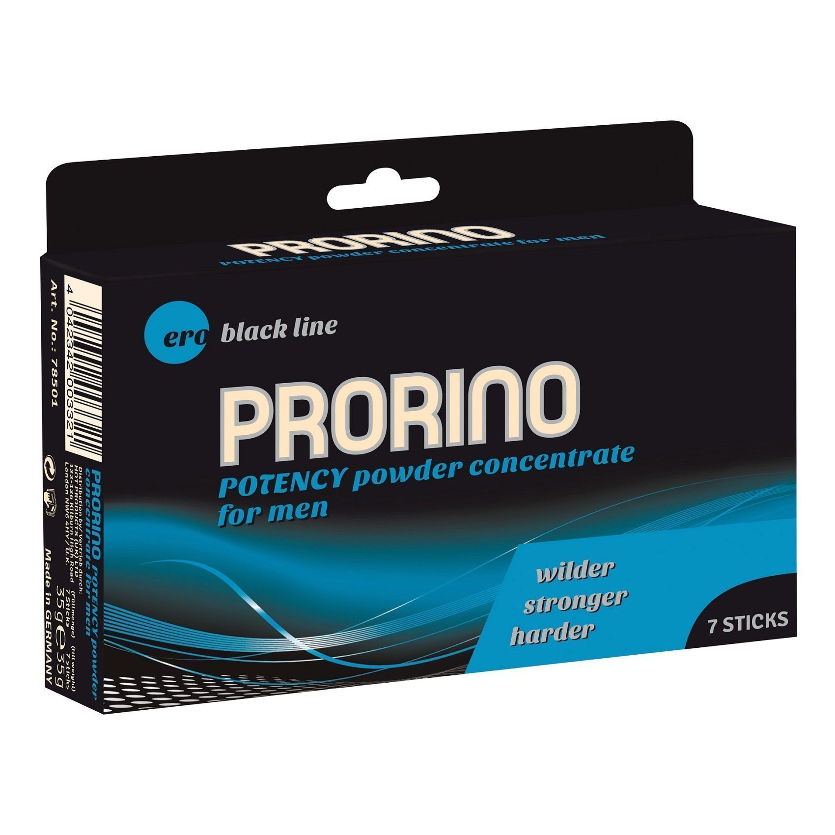 Maisto papildas vyrų potencijai „Prorino Potency Powder“, 7 pakeliai - Hot
