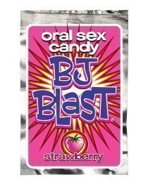 Saldainiai oraliniam seksui „BJ Blast Strawberry“, 18 g - Pipedream