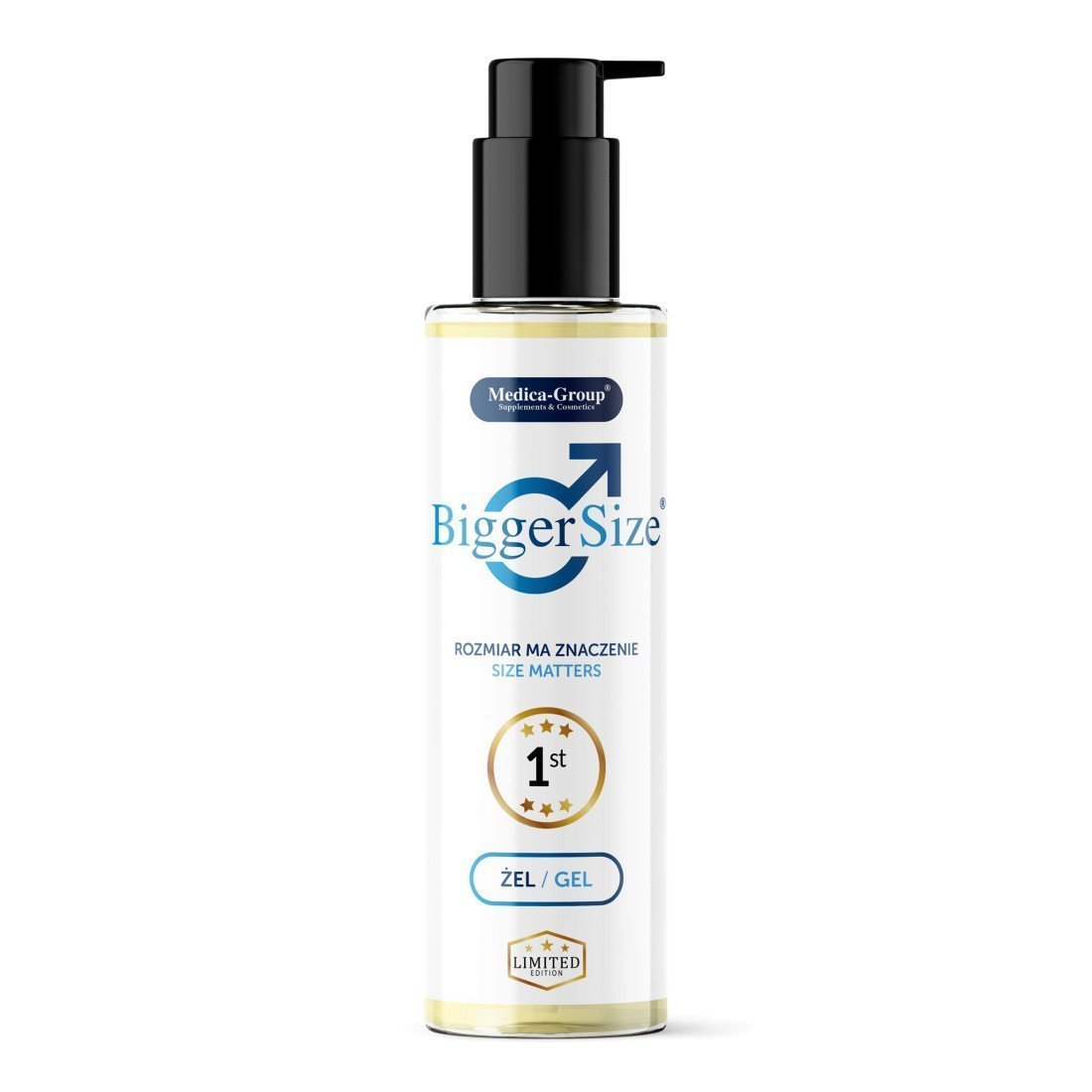 Erekciją stiprinantis gelis-lubrikantas „BiggerSize“, 150 ml - Medica-Group