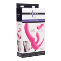 Rožinis vibruojantis strap-on dildo be dirželių „Regal Rider“ - Strap U