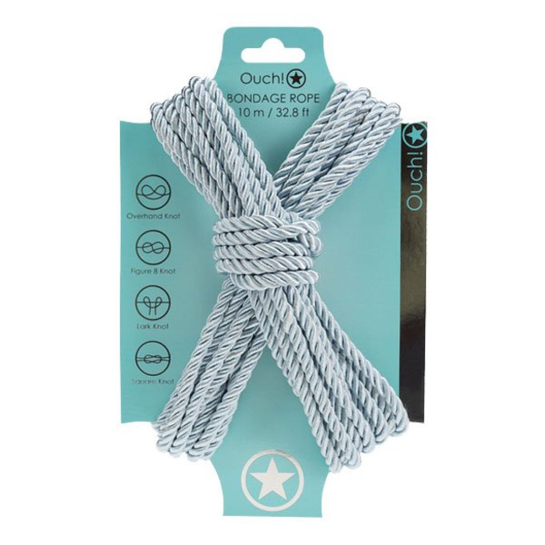 Suvaržymo virvė „Bondage Rope Powder Blue“, 10 m - Ouch!