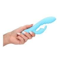 Vibratorius kiškutis „Ribbed Ultra Soft Silicone Rabbit Vibrator“ - Loveline