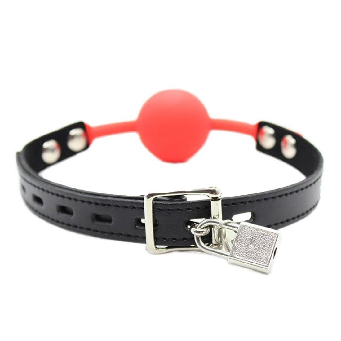 Silikoninis burnos kaištis „Silicone Ball Gag with Padlock“ - Latetobed