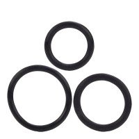 Penio žiedų rinkinys „Black Rubber Ring Set“