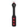 Plakimo mentė - analinis kaištis „Hearts Paddle with Metal Anal Plug“ - Ouch!