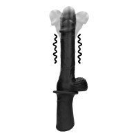 Automatinis falo imitatorius „Handheld Liquid Silicone Vibrating and Thrusting Dildo“ - Ouch!