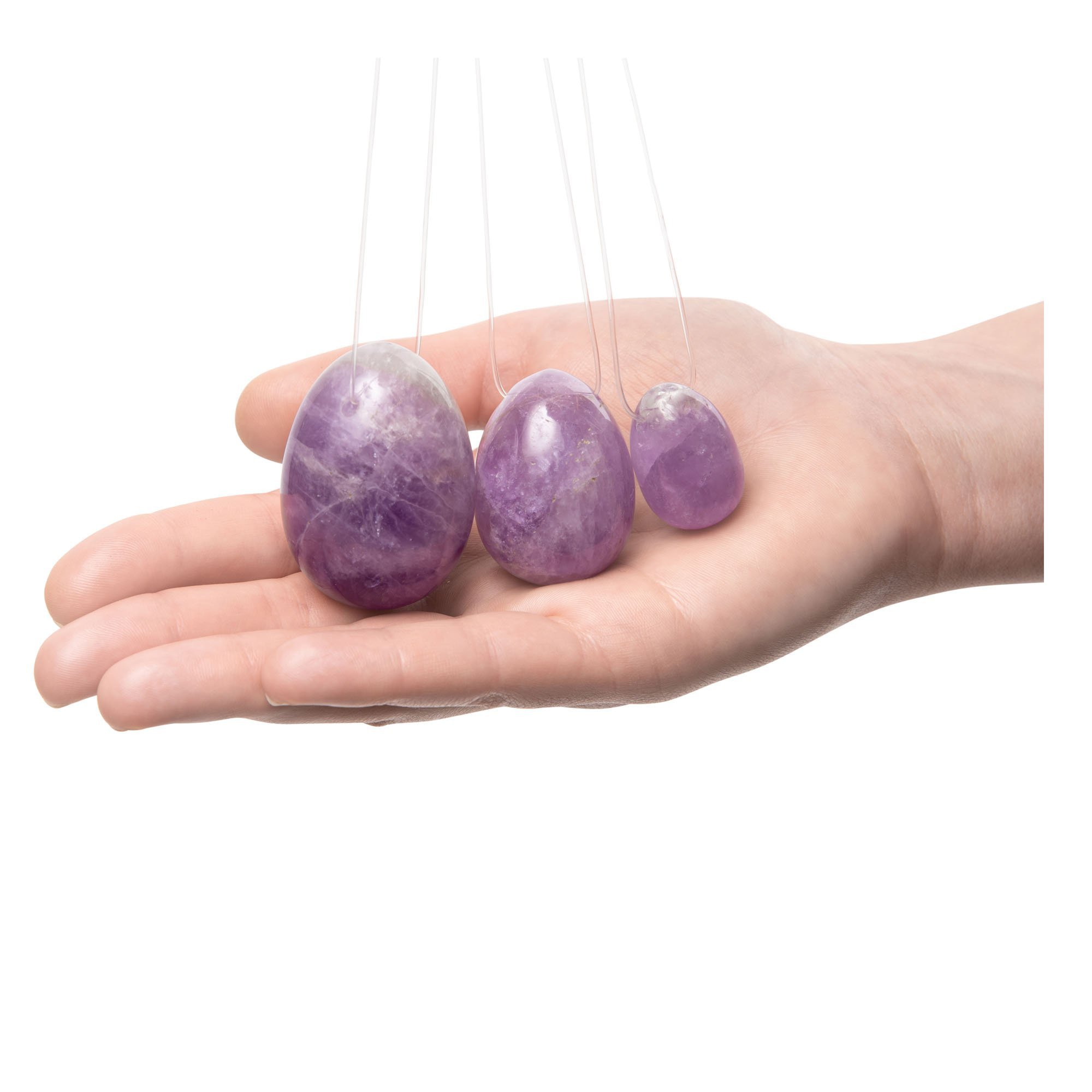 Vaginalinių kiaušinėlių rinkinys „Pure Amethyst Yoni Eggs“ - La Gemmes