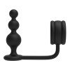 Analinis kaištis - žiedas „Cockring with Beaded Anal Plug“ - Ramrod
