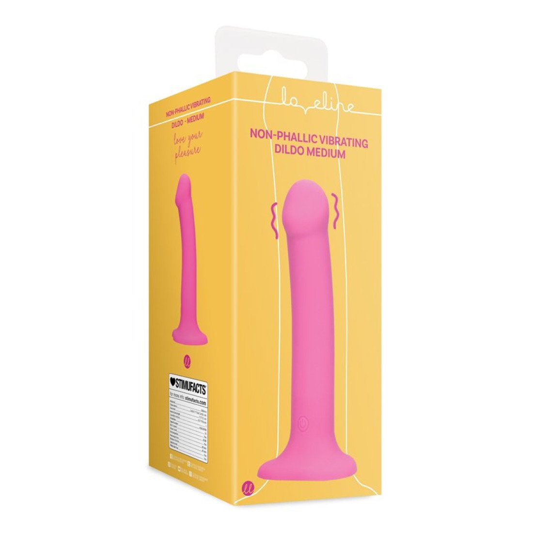 Vibruojantis silikoninis dildo „Non-Phallic Vibrating Dildo Medium“ - Loveline