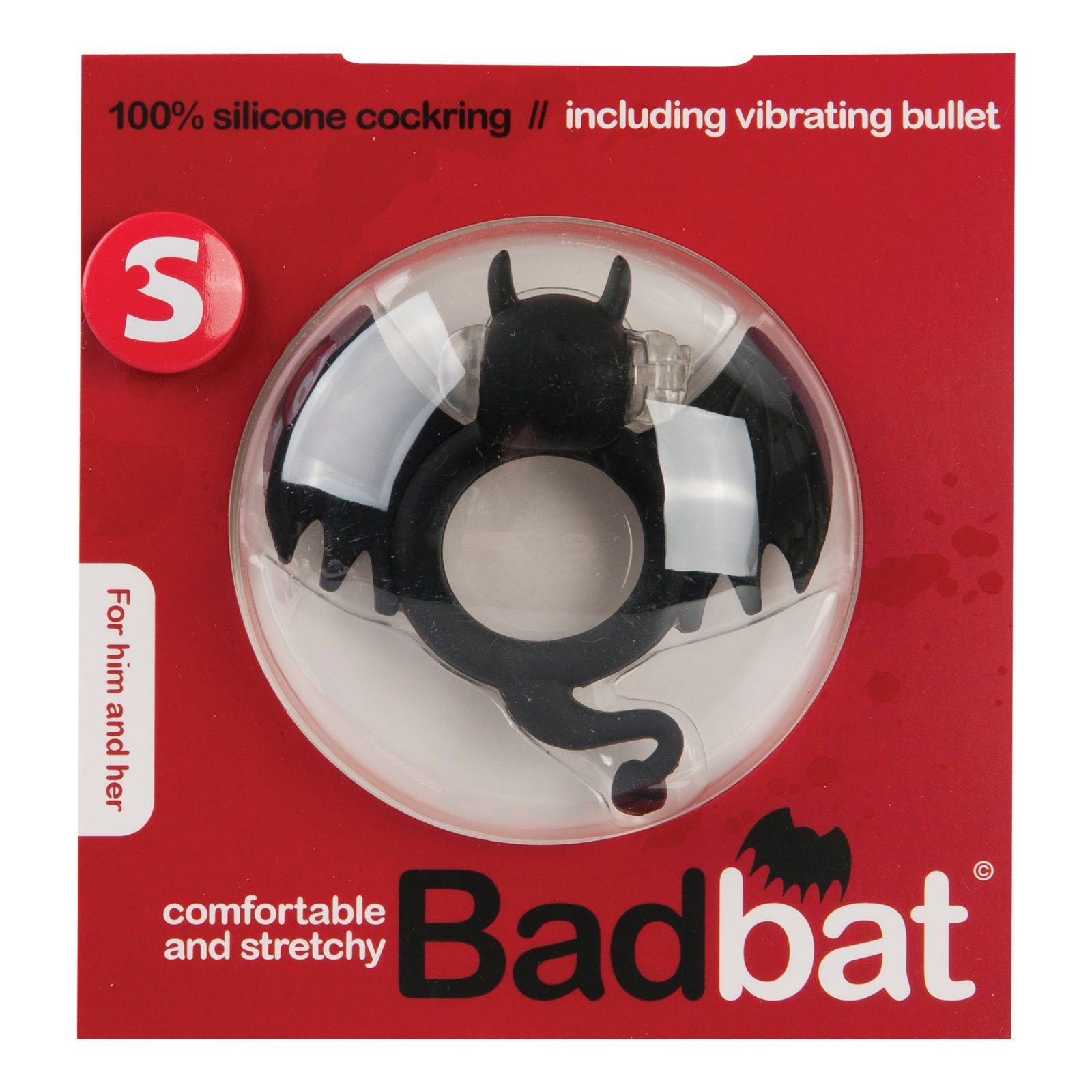 Vibruojantis penio žiedas „BadBat“ - S-Line