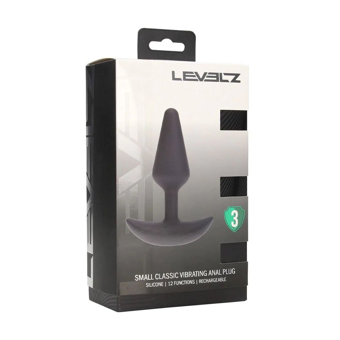 Vibruojantis analinis kaištis „Classic Vibrating Silicone Anal Plug“ - Levelz