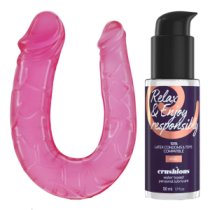 Dvigubo dildo ir lubrikanto rinkinys „Deep Diver“ - Crushious