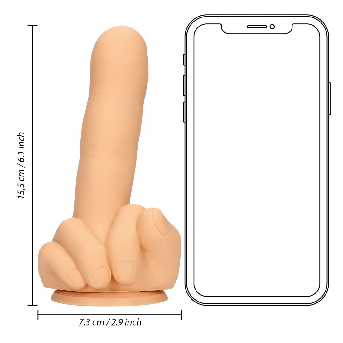 Silikoninis dildo „Crazy Fingers Up Yours!“ - S-Line