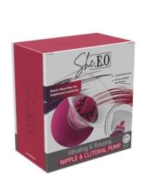 Vibruojanti pompa moterims „Nipple and Clitoral Pump“ - She.E.O