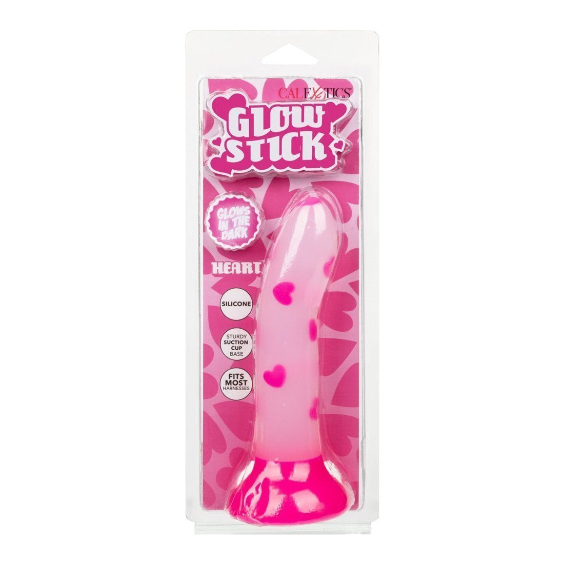 Silikoninis dildo „Glow Stick Heart“ - CalExotics