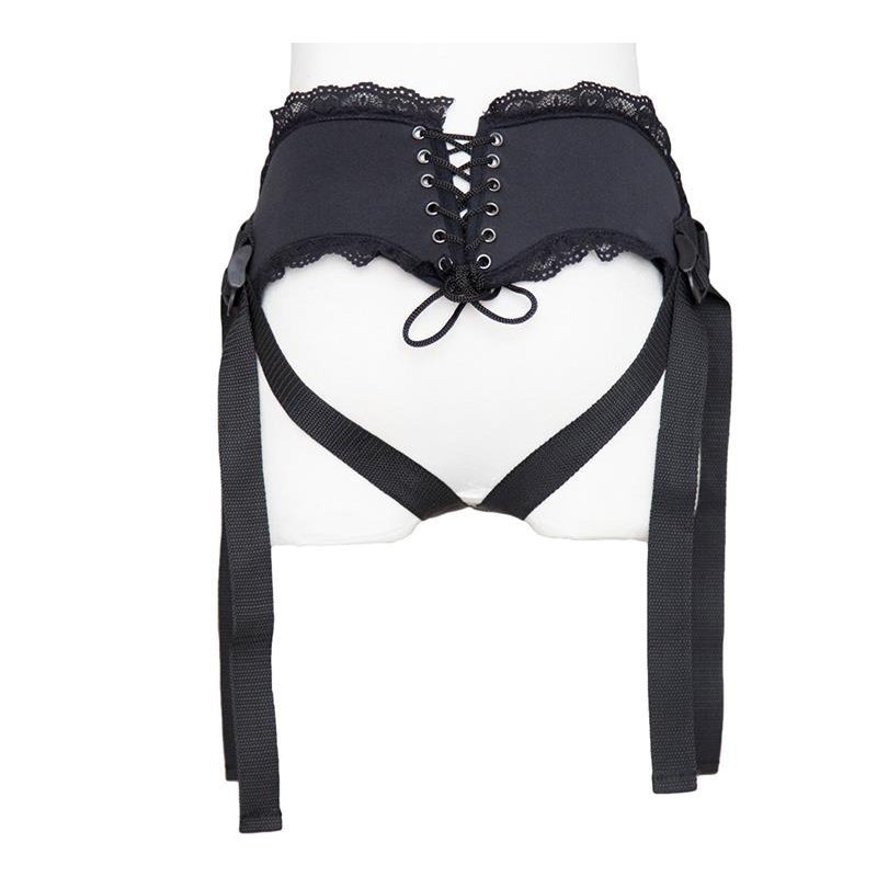 Strap-on diržas „Lace Edge Strap-on with Silicone Ring“ - Latetobed
