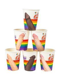 Vienkartiniai puodeliai „Cockups Rainbow“, 6 vnt. - Spencer and Fleetwood