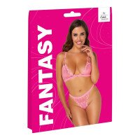 Liemenėlės ir kelnaičių rinkinys „Fantasy Neon Pink Set“ - Cottelli Collection