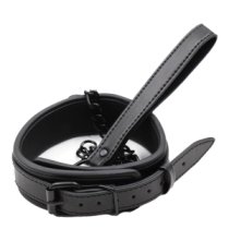 Antkaklio ir pavadėlio rinkinys „Neoprene Bondage Collar“ - Latetobed