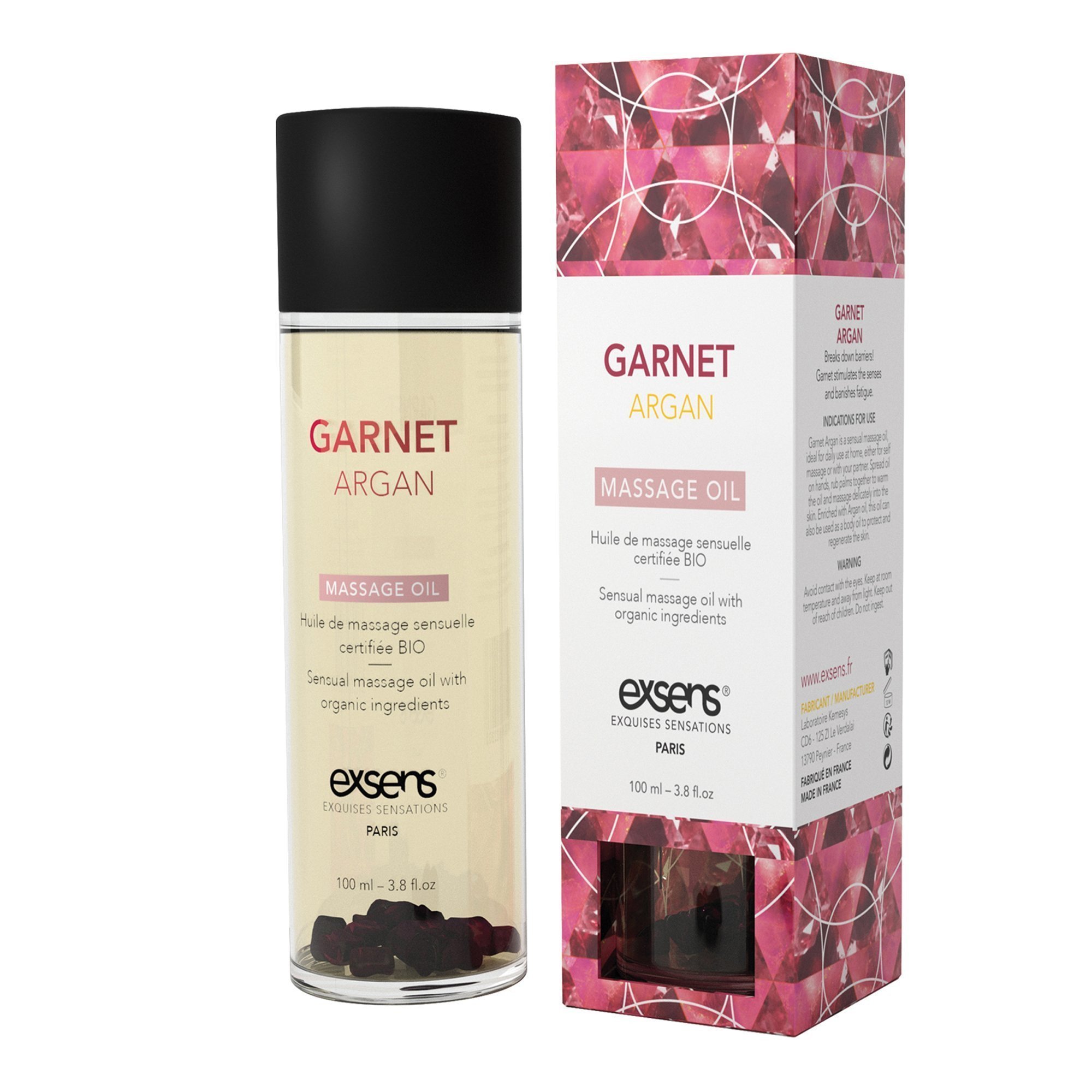 Masažo aliejus „Garnet Argan“, 100 ml - Exsens