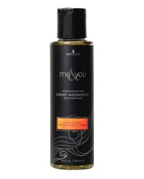 Masažo aliejus su feromonais „Me & You Lemon Ginger Orange Vanilla & Sugar“, 125 ml - Sensuva