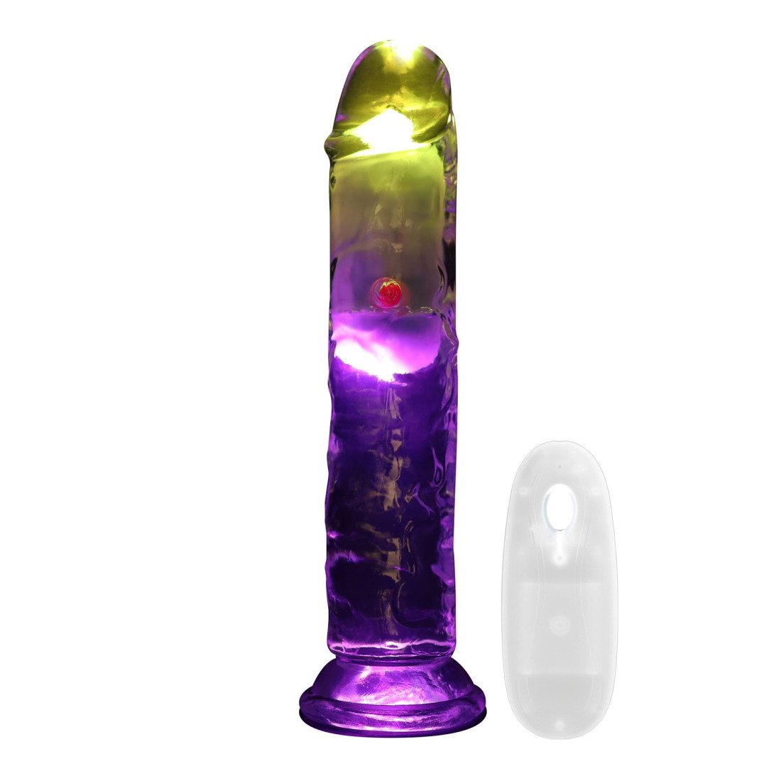 Vibruojantis dildo „LED Vibrating Cock 7“ - RealRock