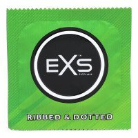 Stimuliuojantys prezervatyvai „Ribbed & Dotted“, 144 vnt. - EXS Condoms