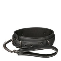 Antkaklio ir pavadėlio rinkinys „Fetish Collar With Leash“ - EasyToys