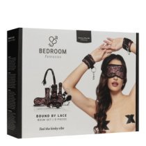 BDSM rinkinys „Lace & Leather Look“ - Bedroom Fantasies