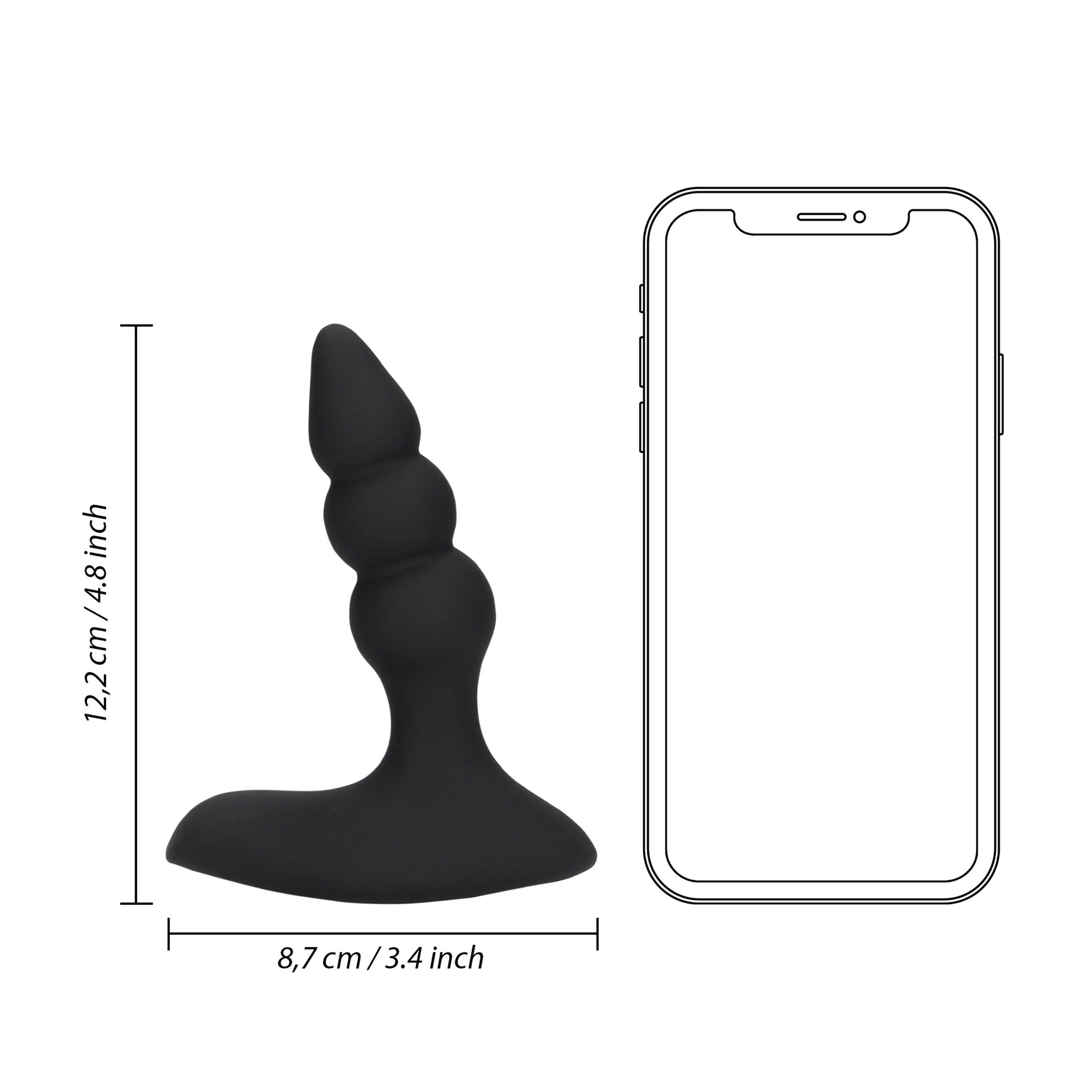 Vibruojantis analinis kaištis „Beaded Anal Plug“ - Loveline