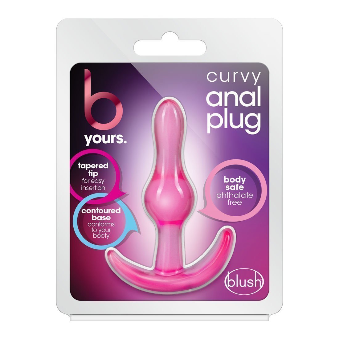 Analinis kaištis „Curvy Anal Plug“ - Blush